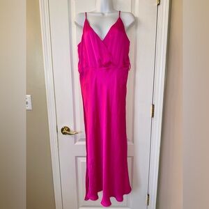 Bardot Reagan Midi Dress In Colour Shocking Pink size US 10 *no belt*